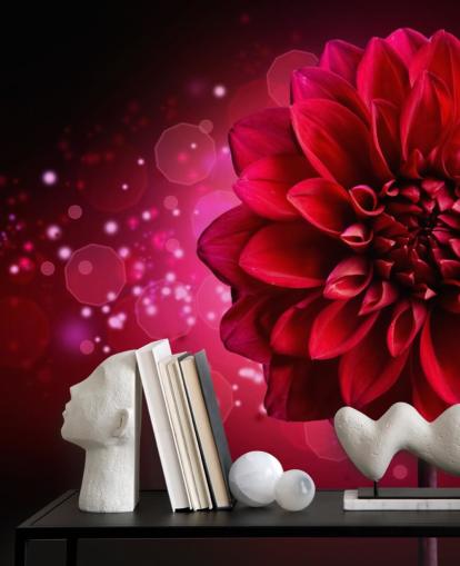 Papier peint Big Red Dahlia Flower