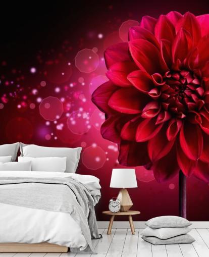 Papier peint Big Red Dahlia Flower