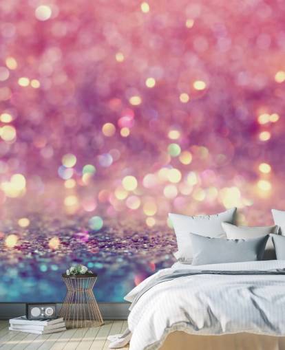 Abstrakt skinnende lys og glitter vægmaleri Abstrakt skinnende lys og glitter vægmaleri