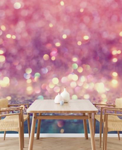 Abstract Shiny Light and Glitter Mural 