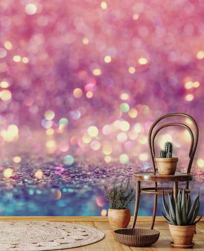 Abstract Shiny Light and Glitter Mural 