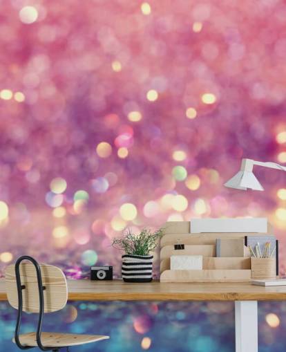 Abstract Shiny Light and Glitter Mural 