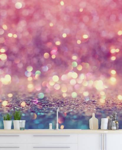 Abstraktes glänzendes Licht und Glitzer Wandbild 