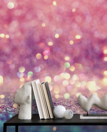 Mural Luz y purpurina abstracta 