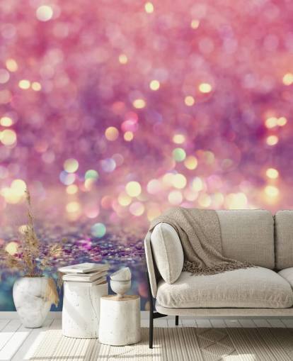 Abstract Shiny Light and Glitter Mural 