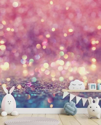 Decorazione murale con luce astratta e glitter 