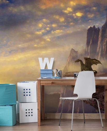 papel de parede dragon on cliff papel de parede dragon on cliff