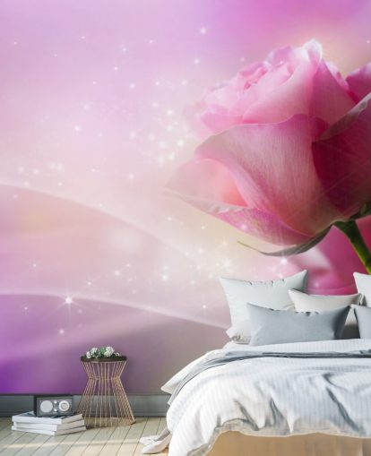 Papier Peint Fleur Rose