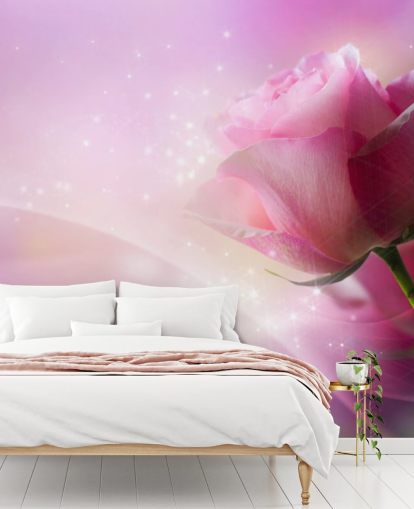 Papier Peint Fleur Rose