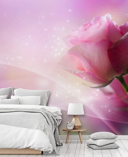 Papier Peint Fleur Rose