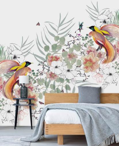 Paradiesvogel Wandgemälde von Kelly Kratzing