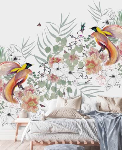 Décoration murale oiseau de paradis par Kelly Kratzing