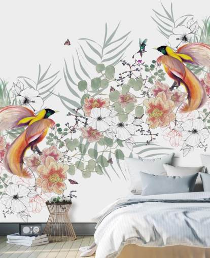 Paradiesvogel Wandgemälde von Kelly Kratzing