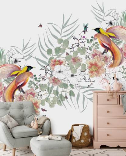 Bird of Paradise Wall Mural by Kelly Kratzing
