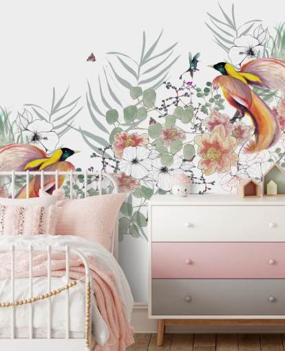 Bird of Paradise Wall Mural by Kelly Kratzing