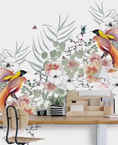 Bird of Paradise Wall Mural by Kelly Kratzing