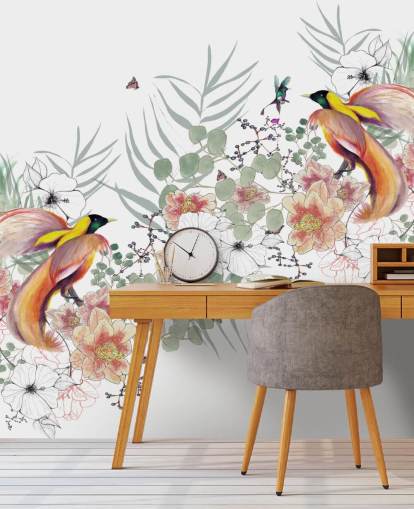 Décoration murale oiseau de paradis par Kelly Kratzing