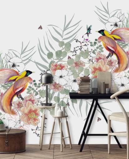 Bird of Paradise Wall Mural by Kelly Kratzing