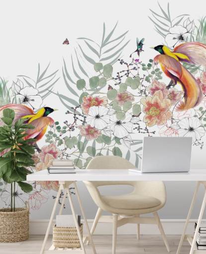 Bird of Paradise Wall Mural by Kelly Kratzing