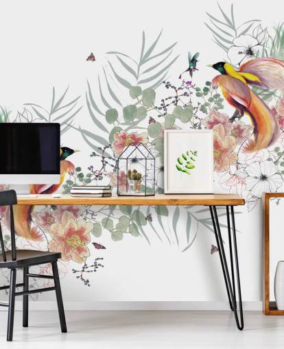 Bird of Paradise Wall Mural by Kelly Kratzing