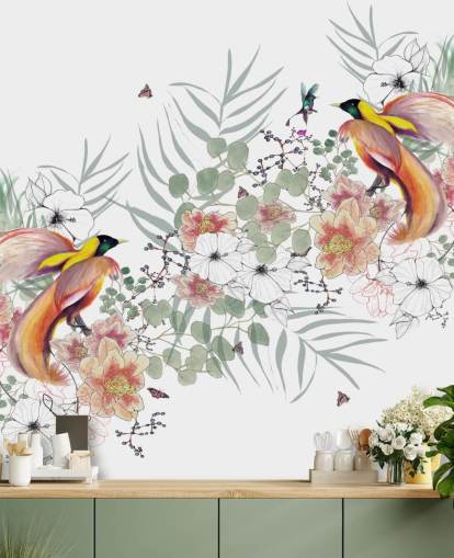 Bird of Paradise Wall Mural by Kelly Kratzing