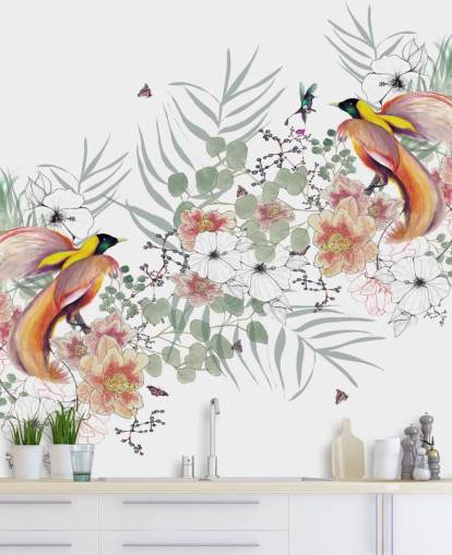 Bird of Paradise Wall Mural by Kelly Kratzing Bird of Paradise Wall Mural by Kelly Kratzing
