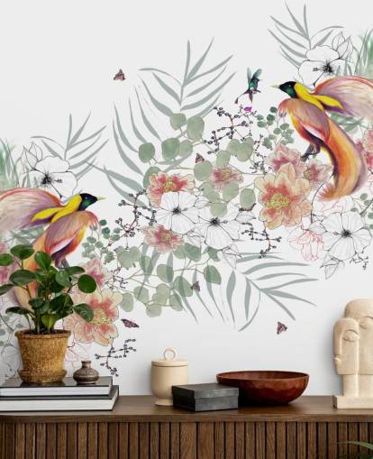 Bird of Paradise Wall Mural by Kelly Kratzing