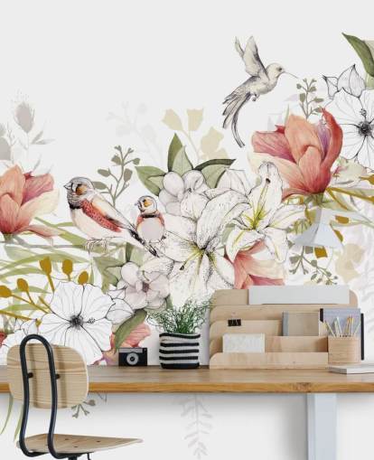 Decorazione murale Finch Love Bird di Kelly Kratzing