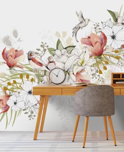 Finch Love Bird Mural by Kelly Kratzing