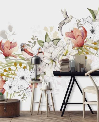 Finch Love Bird Wandbild von Kelly Kratzing