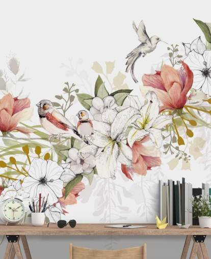 Finch Love Bird Mural by Kelly Kratzing