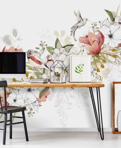 Finch Kjærlighet Bird Mural av Kelly Kratzing Finch Kjærlighet Bird Mural av Kelly Kratzing