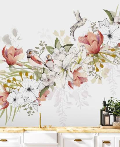 Peinture murale Finch Love Bird par Kelly Kratzing