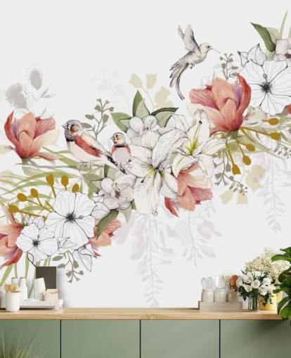 Decorazione murale Finch Love Bird di Kelly Kratzing