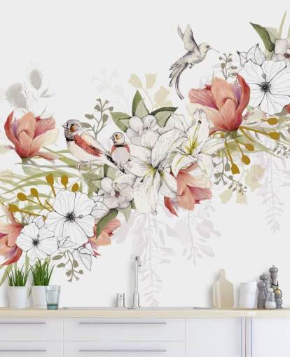 Finch Love Bird Mural by Kelly Kratzing Finch Love Bird Mural by Kelly Kratzing