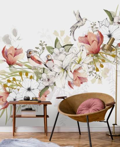 Finch Love Bird Mural by Kelly Kratzing