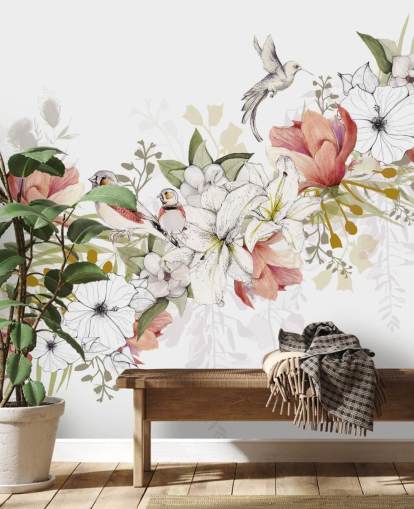 Peinture murale Finch Love Bird par Kelly Kratzing