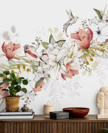 Finch Kærlighed Bird Mural af Kelly Kratzing