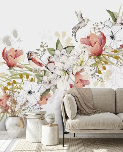 Finch Love Bird Mural by Kelly Kratzing Finch Love Bird Mural by Kelly Kratzing