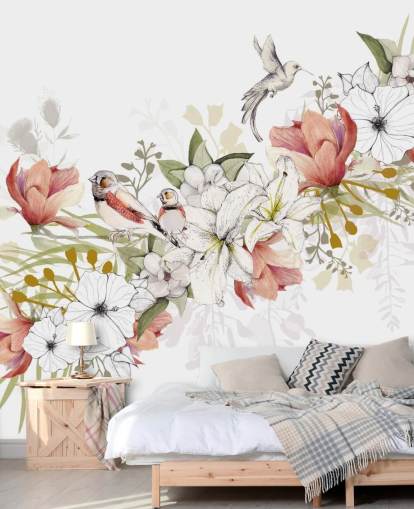 Finch Love Bird Wandbild von Kelly Kratzing