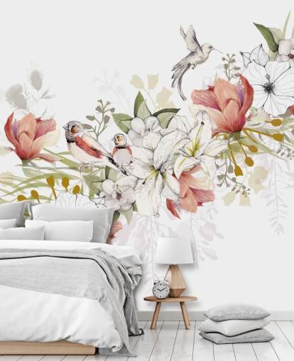 Finch Love Bird Wandbild von Kelly Kratzing