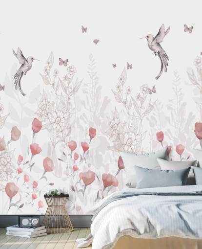 Sweet Blooms Muurschildering van Kelly Kratzing