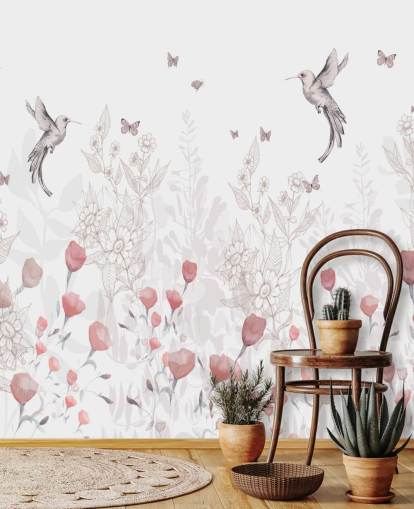 Sweet Blooms Muurschildering van Kelly Kratzing