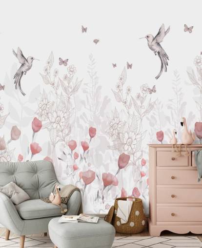 Mural Sweet Blooms por Kelly Kratzing Mural Sweet Blooms por Kelly Kratzing
