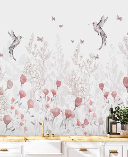 Söta blommor Väggmålning av Kelly Kratzing