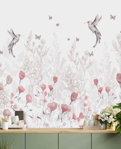 Sweet Blooms Mural by Kelly Kratzing