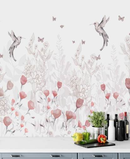 Mural Sweet Blooms por Kelly Kratzing