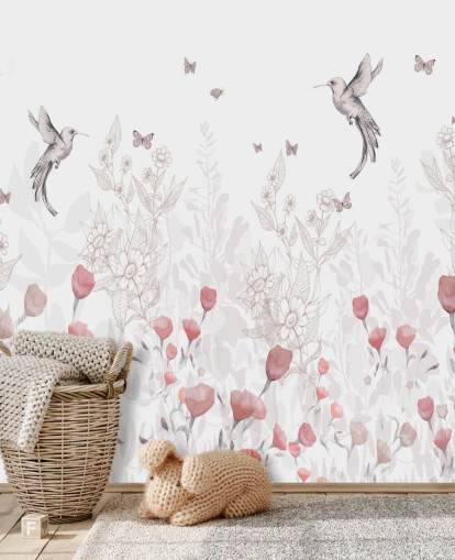 Sweet Blooms Muurschildering van Kelly Kratzing