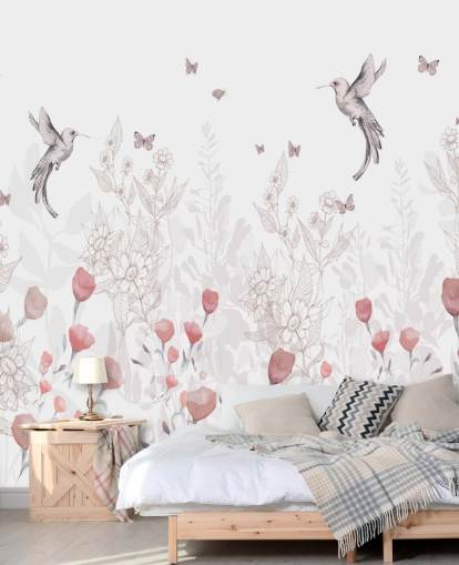 Mural Sweet Blooms por Kelly Kratzing Mural Sweet Blooms por Kelly Kratzing