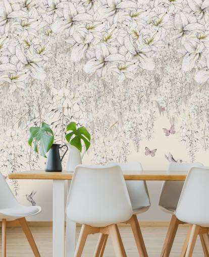 Sweet Lilies Wall Mural by Kelly Kratzing